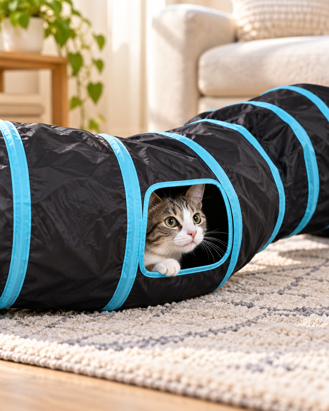 Tunnel pliable pour chat