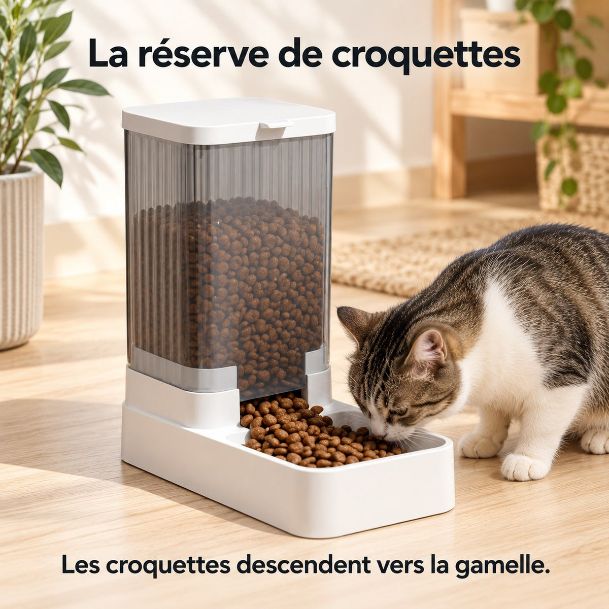 Distributeur automatique d'eau et de croquettes