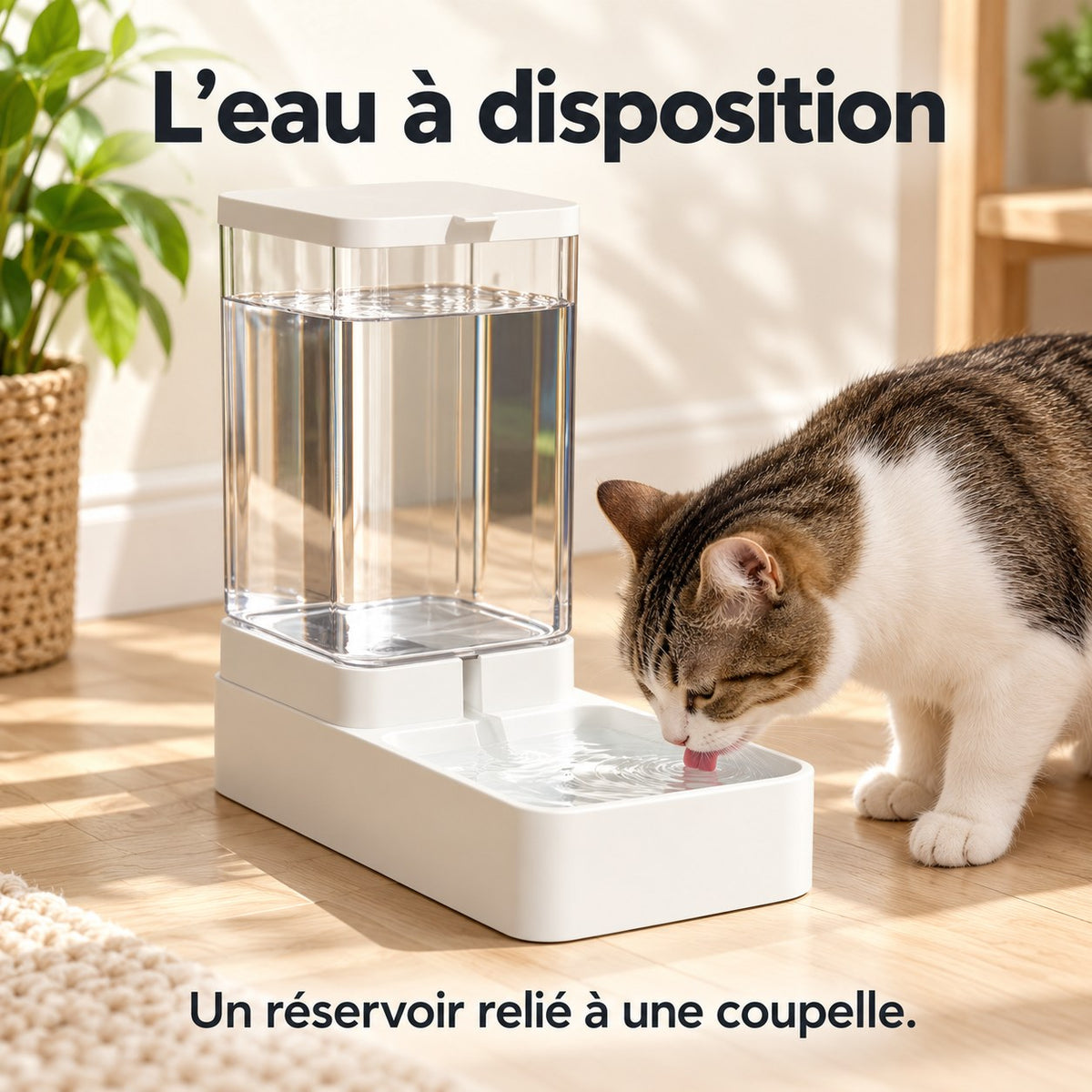 Distributeur automatique d'eau et de croquettes