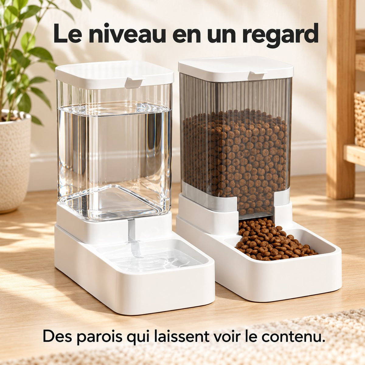 Distributeur automatique d'eau et de croquettes