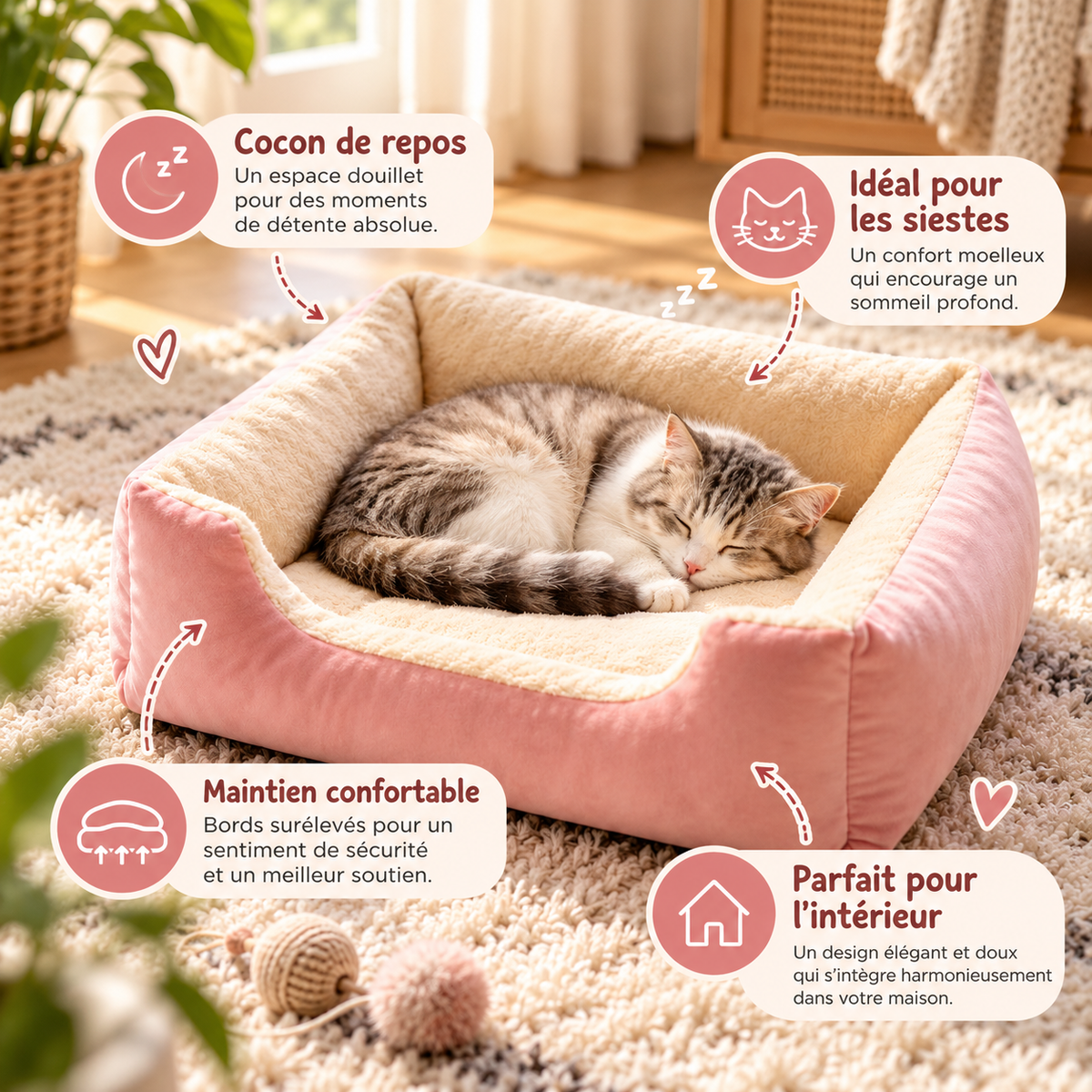 Lit douillet pour chat