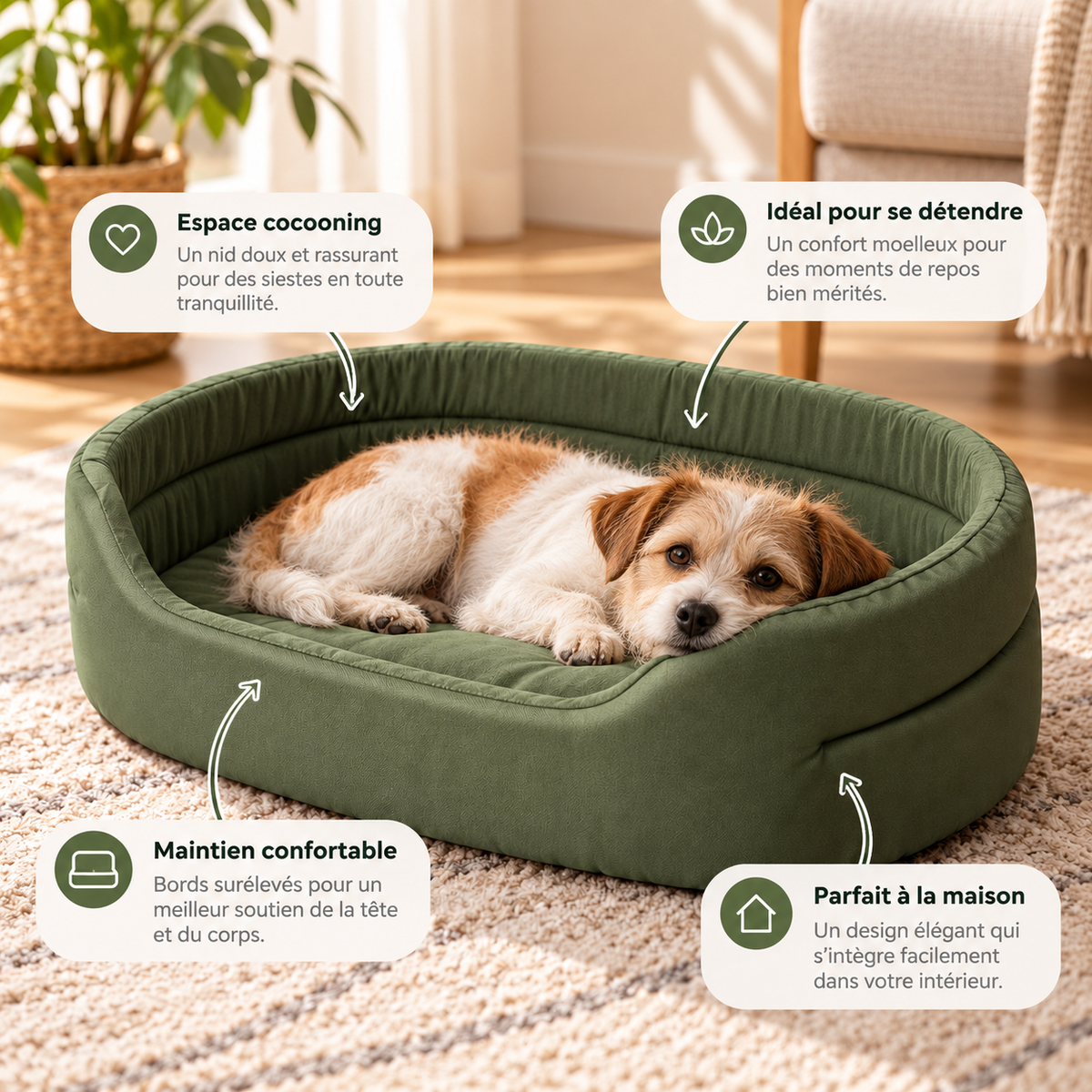 Lit douillet pour chien