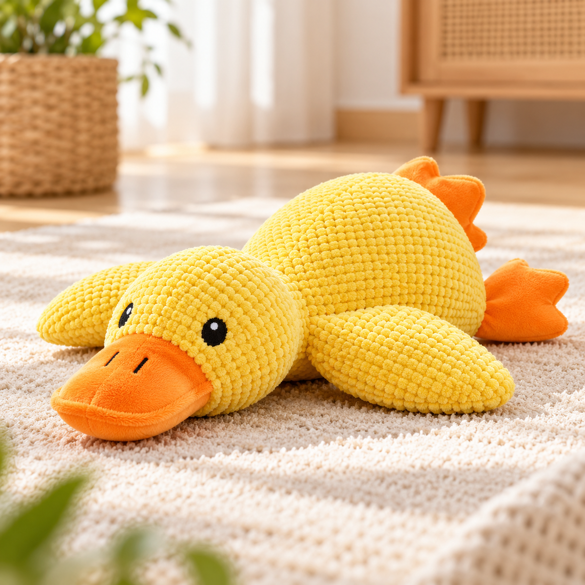 Peluche canard câlin pour chien