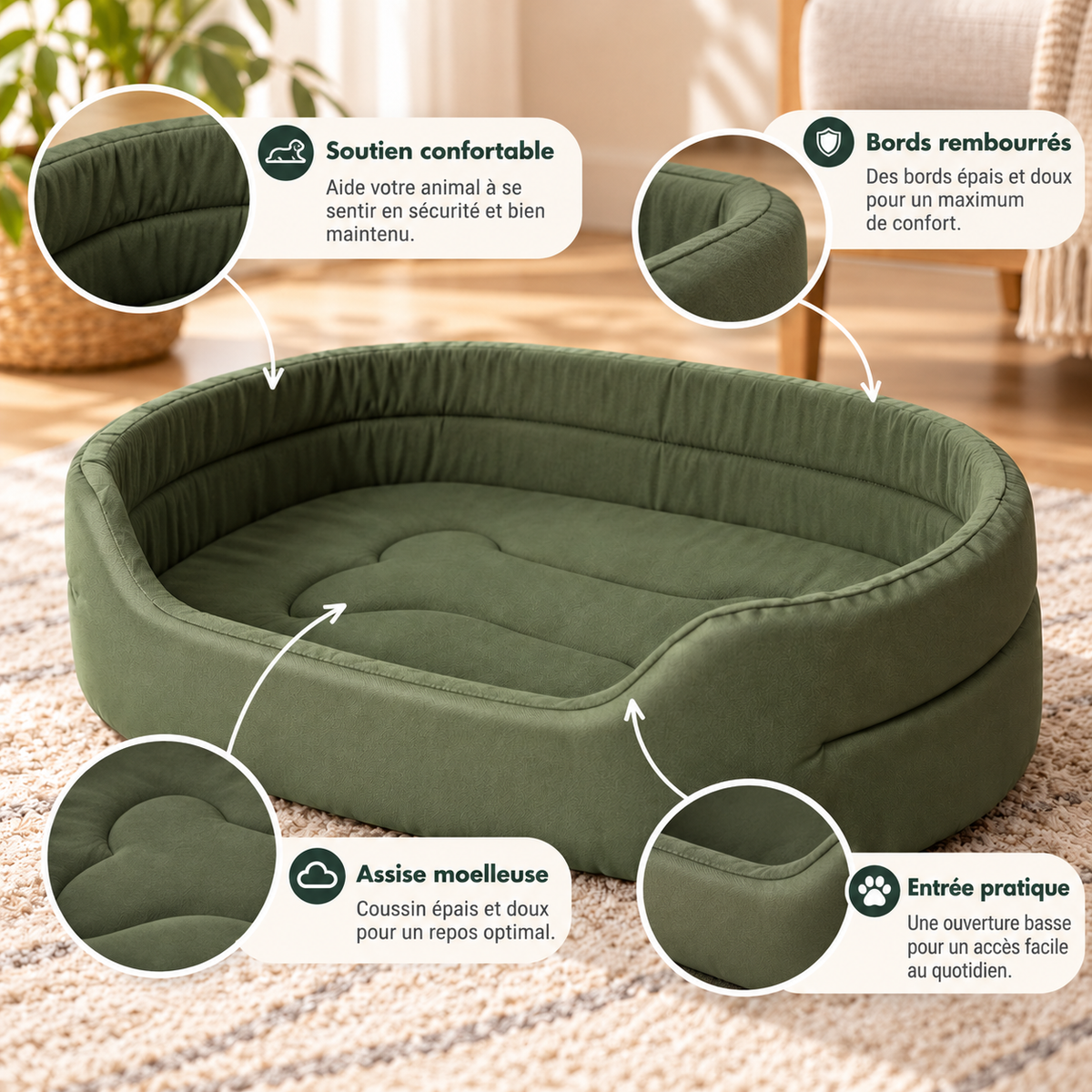 Lit douillet pour chien